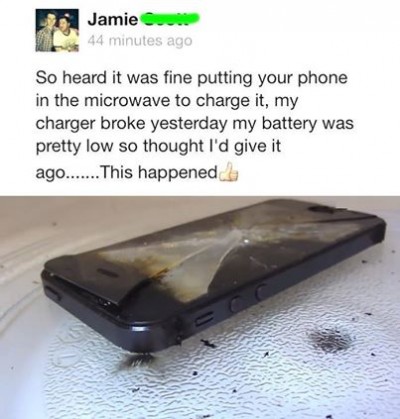 microwave iphone hoax