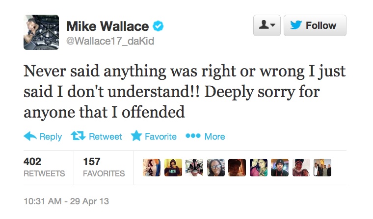 mike wallace follow up tweet