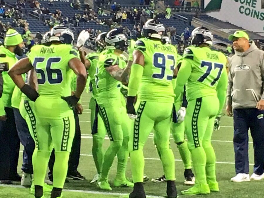 seattle seahawks neon green uniforms
