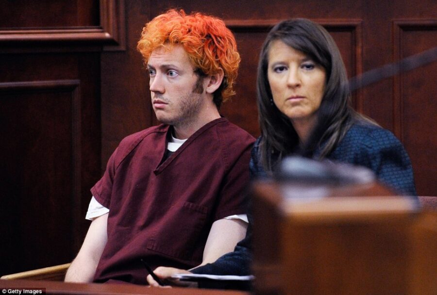 the woman sitting next to james holmes in court