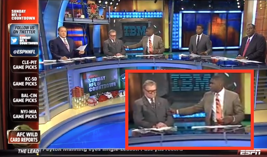 unconscious Mike Ditka as ESPN