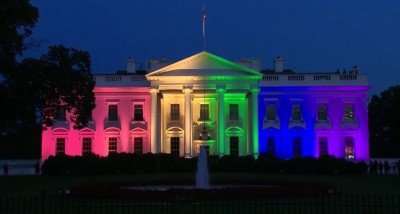 white house rainbow colors
